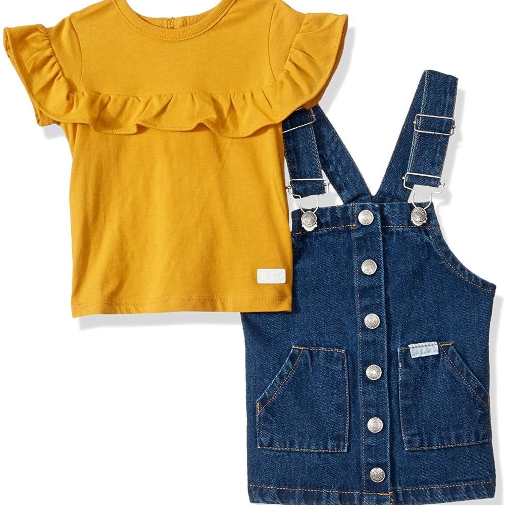 NWT 7 For All Mankind Denim Jean Dress 2 Piece Set - Picture 1 of 7